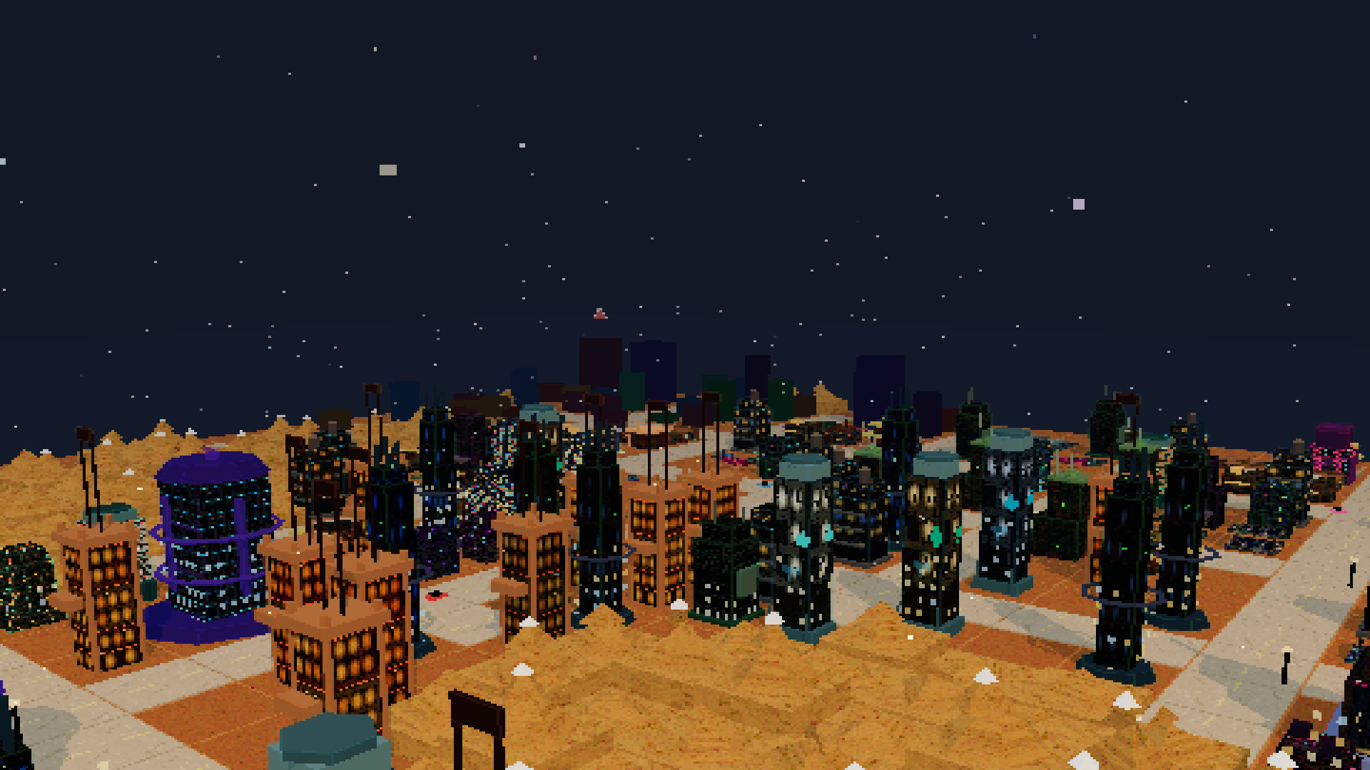 Arcology gameplay — towers and shield domes up close